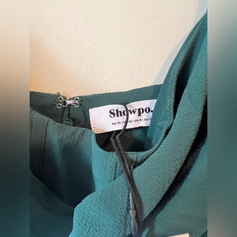 NWT Showpo Andrina Midi Dress Size 6 Forest Green - Picture 6 of 11